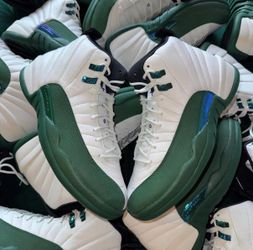 Jordan 12 Retro “Bucks” Sizes 8 - 13 Men’s and 4Y - 7Y Kid’s Brand New