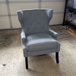 Blue Upholstered Accent Chair