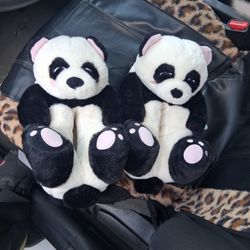Panda slippers size 7-8