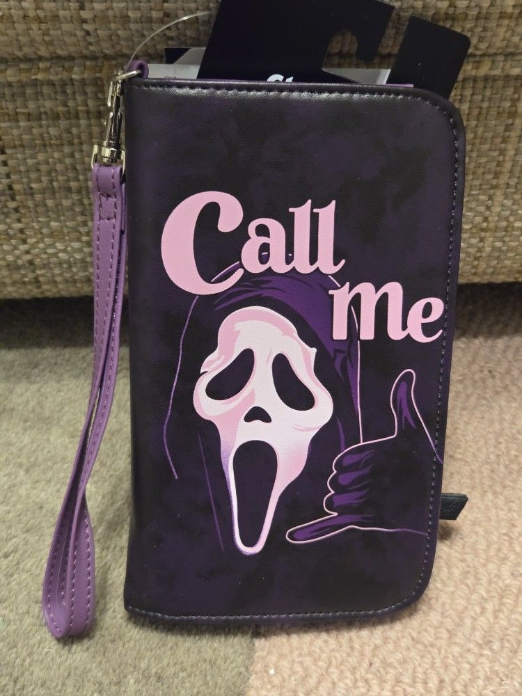 Scream Ghost Face Wristlet Wallet Call Me Tech