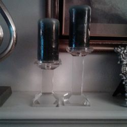 Crystal Candle Holders Two