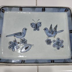 El Palomar Tonala stoneware serving platter.  8 3/4" x 11 1/4"