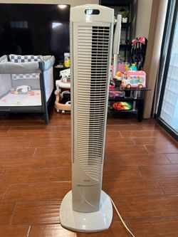 Seville Classic Indoor Tower Fan with remote control and new remote battery