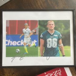 Signed Julie Ertz And Zach Ertz Framed Photo