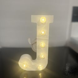 Marquee Letter Collection “J” Light Decoration, Battery Powered