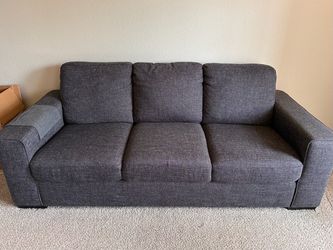 Living Spaces 3 Seater Sofa. Charcoal Gray, Excellent Condition