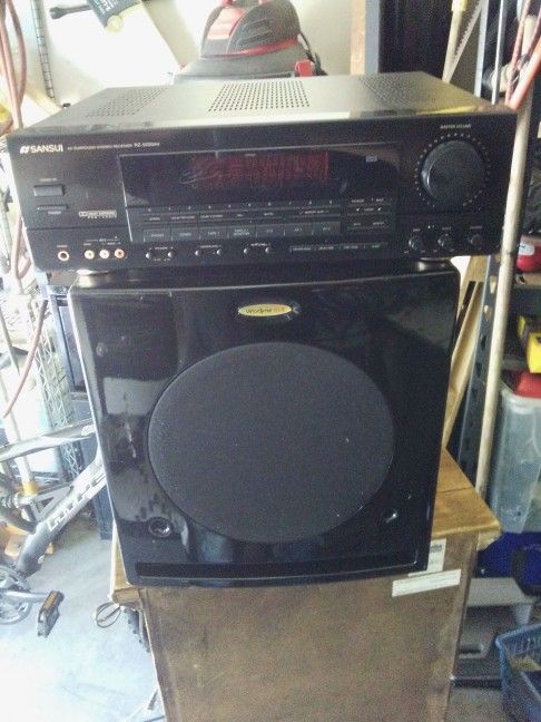 SANSUI SURROUND STEREO RECEIVER AND VELODYNE DLS-R SERIES SUBWOOFER