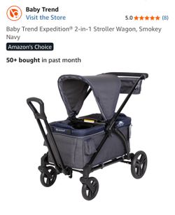 NEW IN BOX - Baby Trend Expedition 2-in-1 Stroller Wagon, Smokey Navy