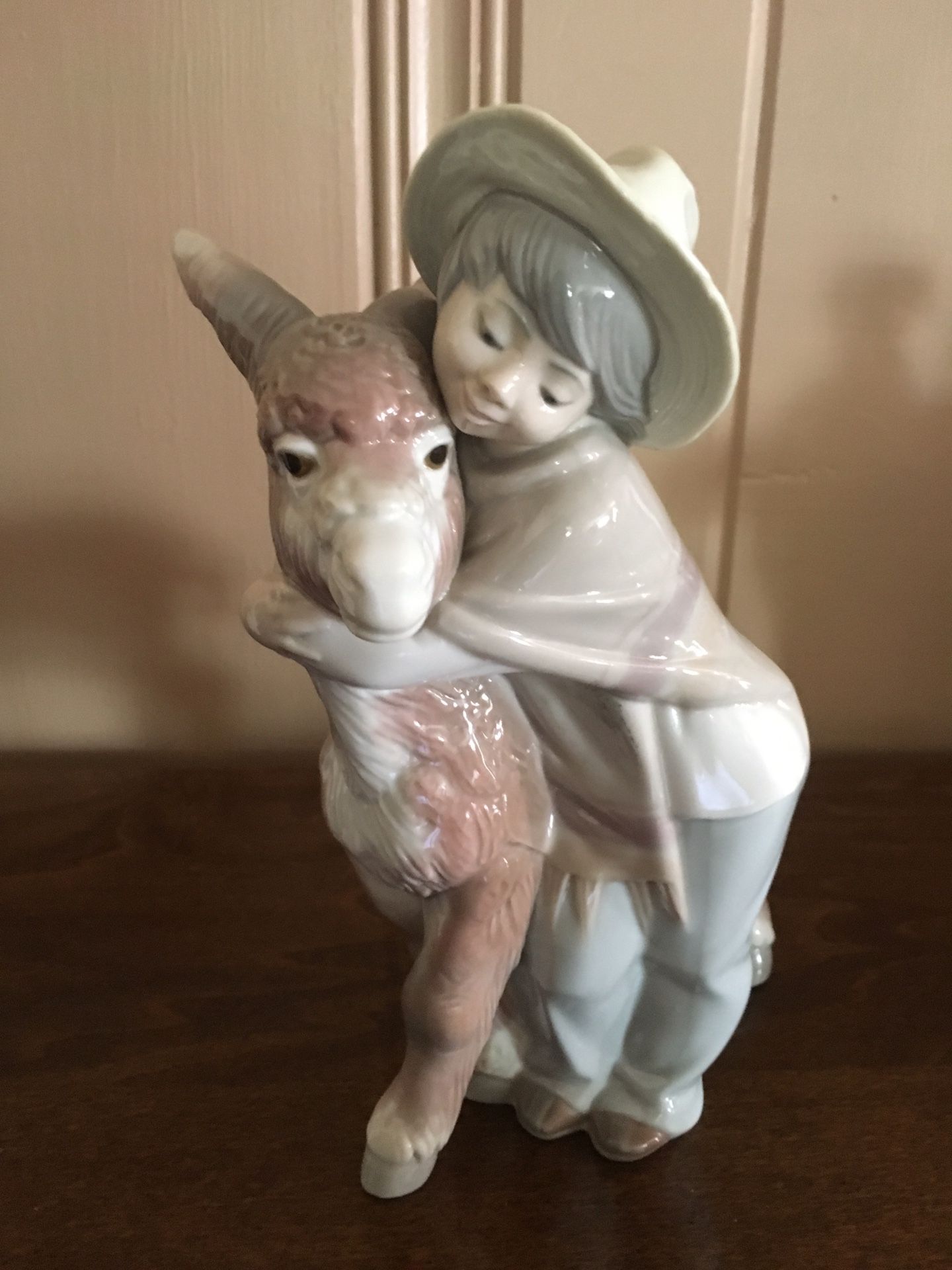 Lladro Boy With Donkey Figurine