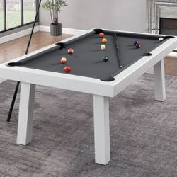 Outdoor Pool Table Dining Set