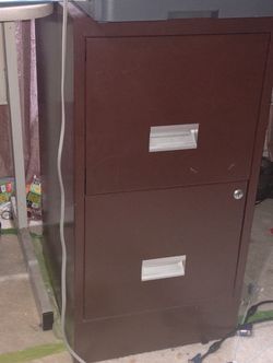 Brown Filing Cabinet Dresser Toolbox- Free Delivery
