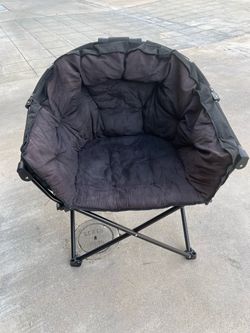 Black Folding Papasan Chair