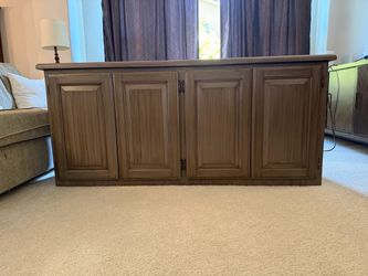 Gray solid Oak Cabinet - Dresser / Console / Storage