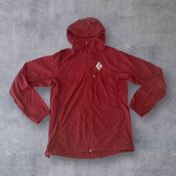 Black Diamond Ultralight Full Zip Hoody Jacket Men’s Medium Red Athleisure Activewear 