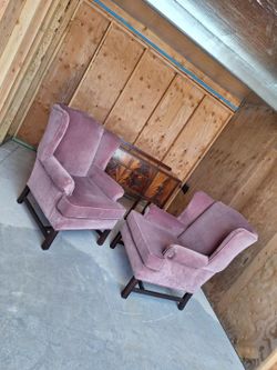 Mid Century Pink Velvet Classic (Chair's Only)
