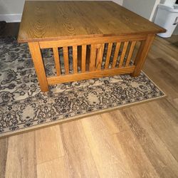 Oak Coffee Table - Mission Style