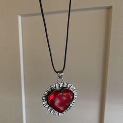 Mozambique Garnet Gemstone Heart ❤️ Pendant 