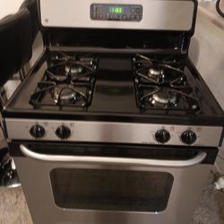 Stainless Steel Gas GE Cooktop And Oven 