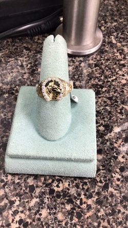 Gents 14 KY Dia Horseshoe Ring