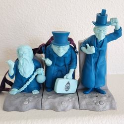 Disney Parks Haunted Mansion 50th Anniversary Hitchhiking Ghost Popcorn Bucket Sipper Dessert Tray Set of 3 ~Light Up