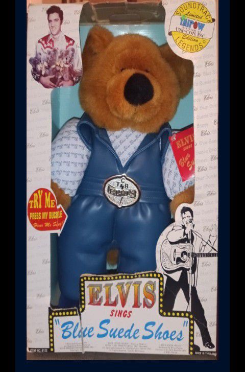 Elvis Plush Collectible Teddy Bear still in original box 