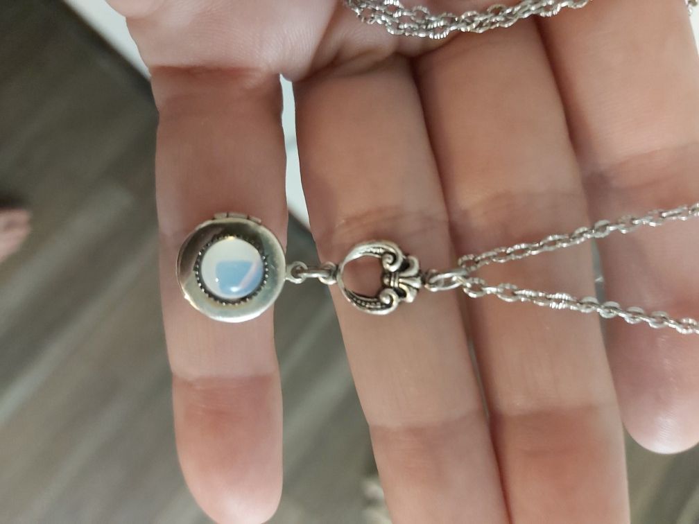 Locket! Moonstone necklace locket