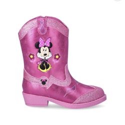 NWT toddler Minnie Mouse pink boots size 10
