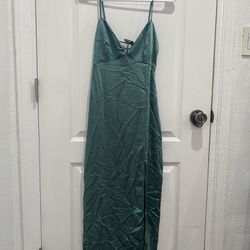 Green satin dress From Target 