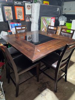 Wooden Counter Height Dining Table 54x54