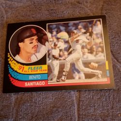 Benito Santiago (1991 Fleer) Baseball Card