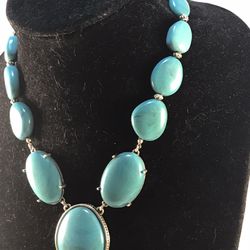 Vintage NRT chunky Beaded Turquoise Necklace