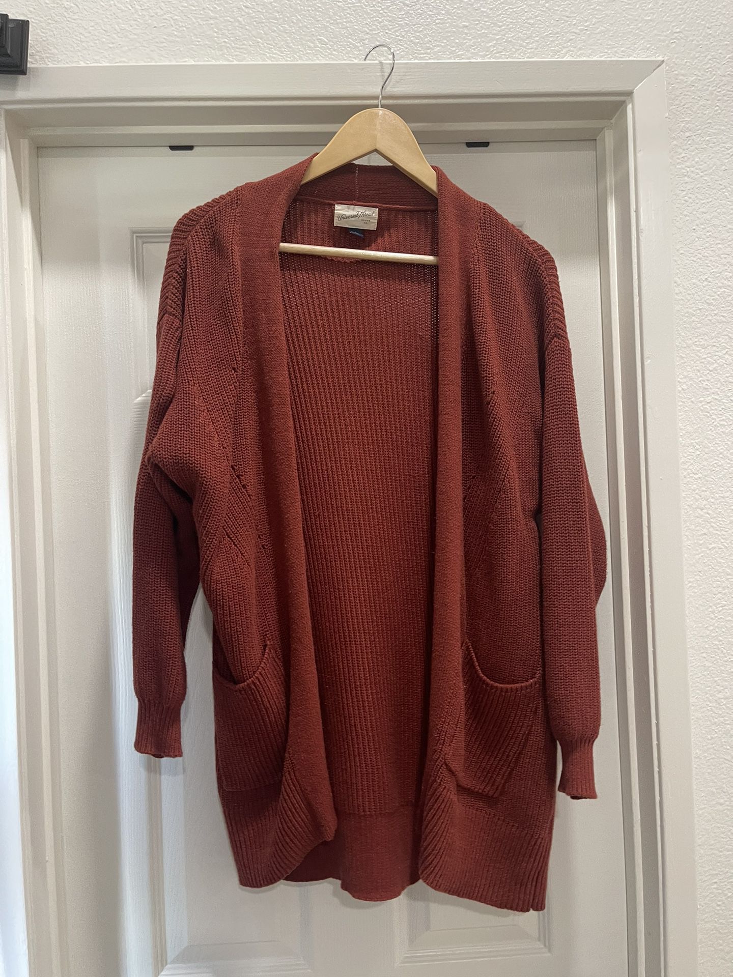 Universal Thread Red Open Front Cardigan Sweater with Pockets Size S