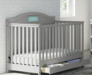 Graco Story 5-in-1 Convertible Baby Crib with Drawer and Reversible Headboard