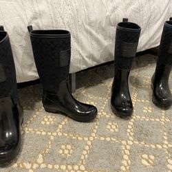 Coach Rain Boots Size 6B