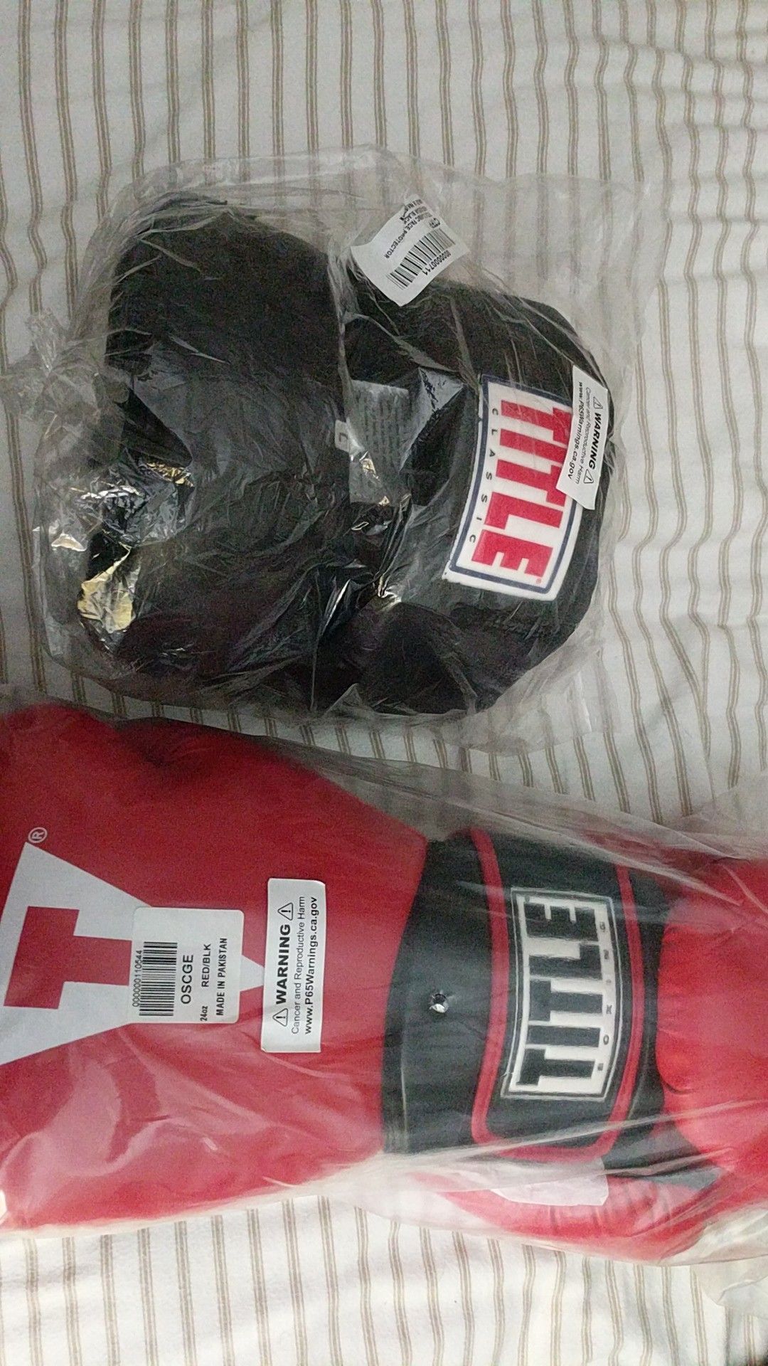 Title boxing headgear and gloves