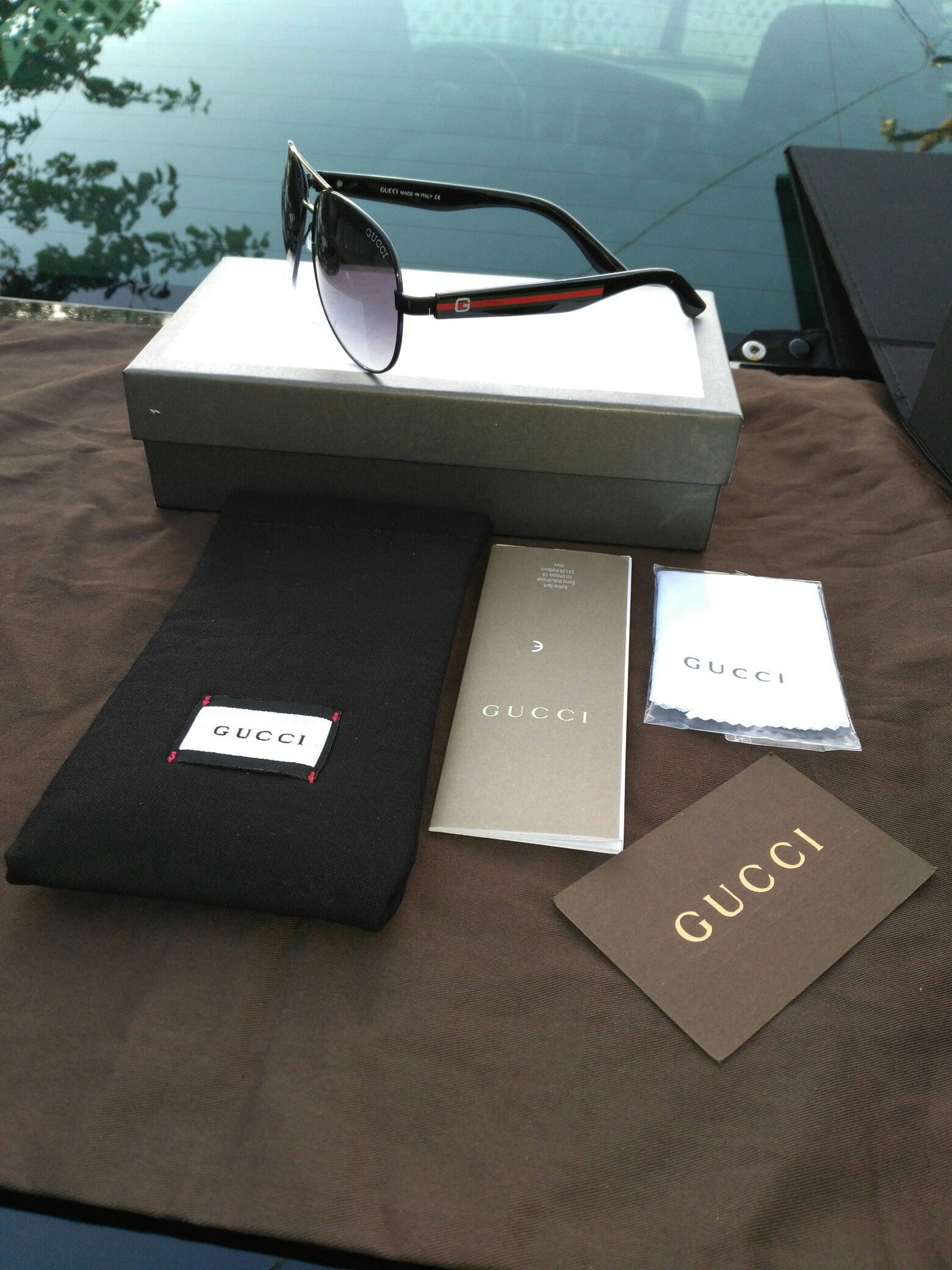 Black designer shades..( Box and Case and gift bag is extra)
