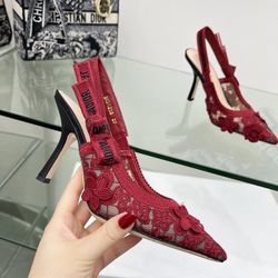 🎀Luxury C D Lace Women Heels 🎀👉Swipe See Photos 