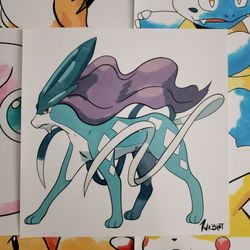 Suicine Pokemon Art Print