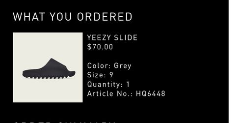 Yeezy slide onyx size 9 authentic