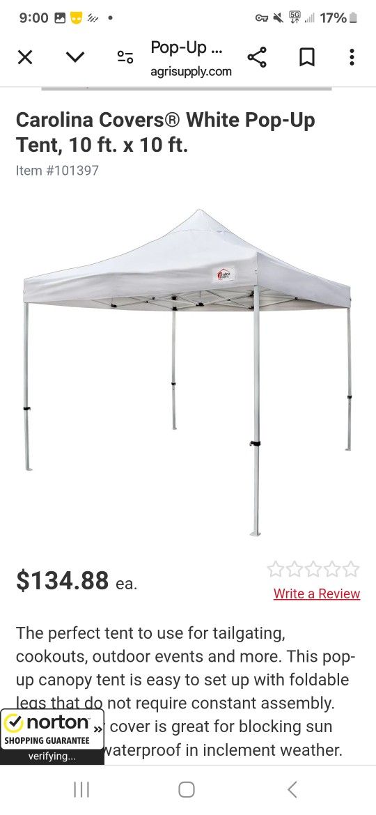 10'×10' Tent Canopy New