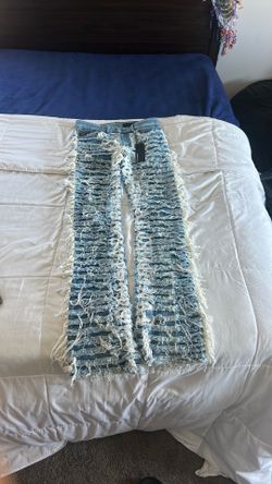 Rockstar Distressed Flare Blue  Denim size 30
