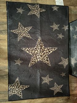 leopard print star carpet