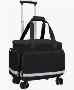 Medical Bag Rolling Roller Bag Trolley Duffel Nurses EMT CNA RN Empty for First Aid Responder Home Health Care Nursing Student Roll Duffle Bag Carry o