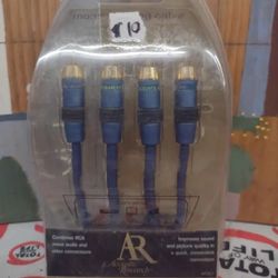 Acoustic Research 6 FT Gold Plated RCA Stereo Audio Cable AP051