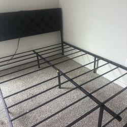 Black Faux leather Tufted head/foot board 
