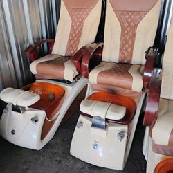 Salon Massage Manicure Pedicure Chairs With Whirlpool Water Tub With Nozzle Sprayer 