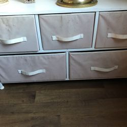 Pink And White Dresser 