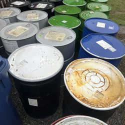 55 Gallon Metal Drums 