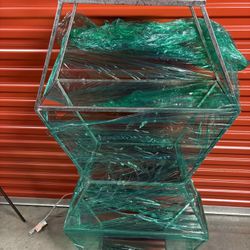 Silver Mirrored Bookcase