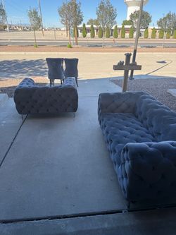 Dining chairs and table set / sofa 3 pieces